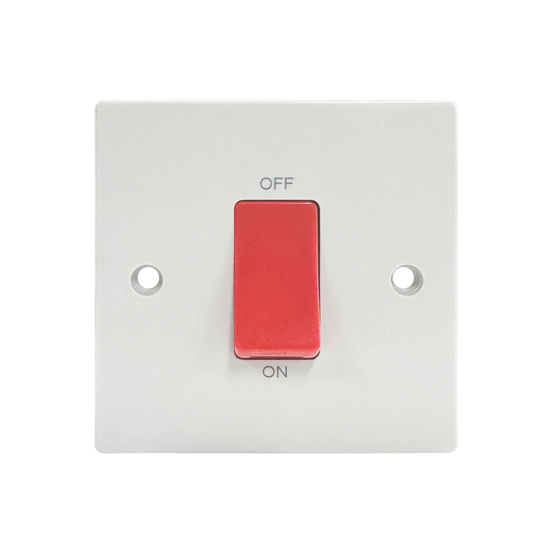Caradok 1G 45A DP Switch Squared Edge -