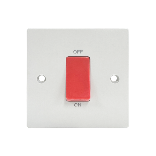 Caradok 1G 45A DP Switch Squared Edge -