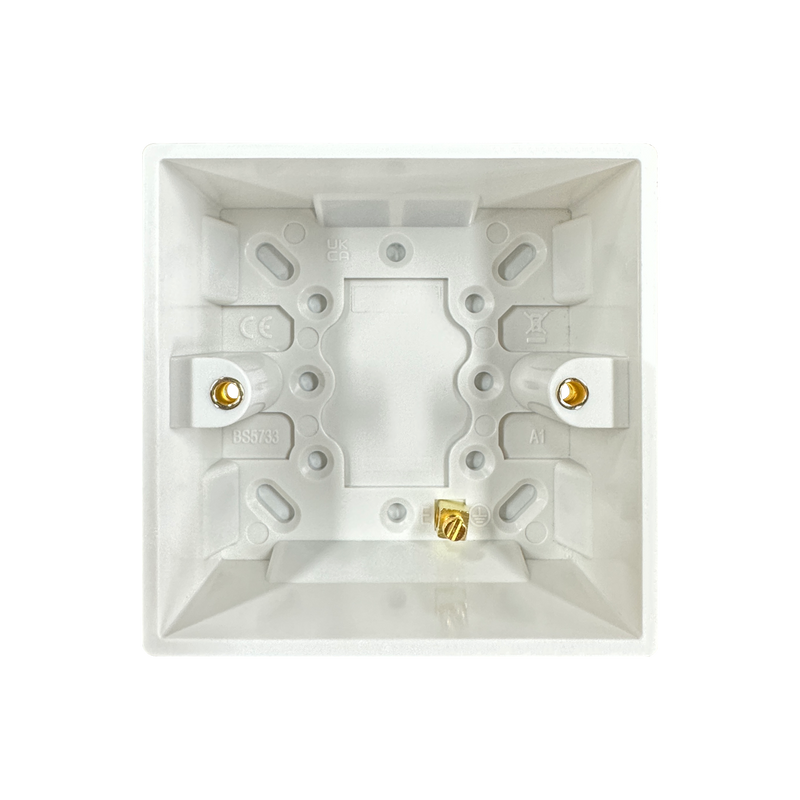 Caradok 1G 47mm White Pattress Squared Edge -