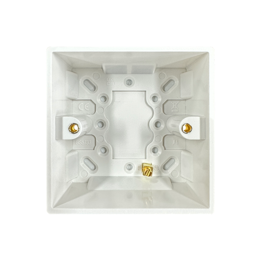 Caradok 1G 47mm White Pattress Squared Edge -