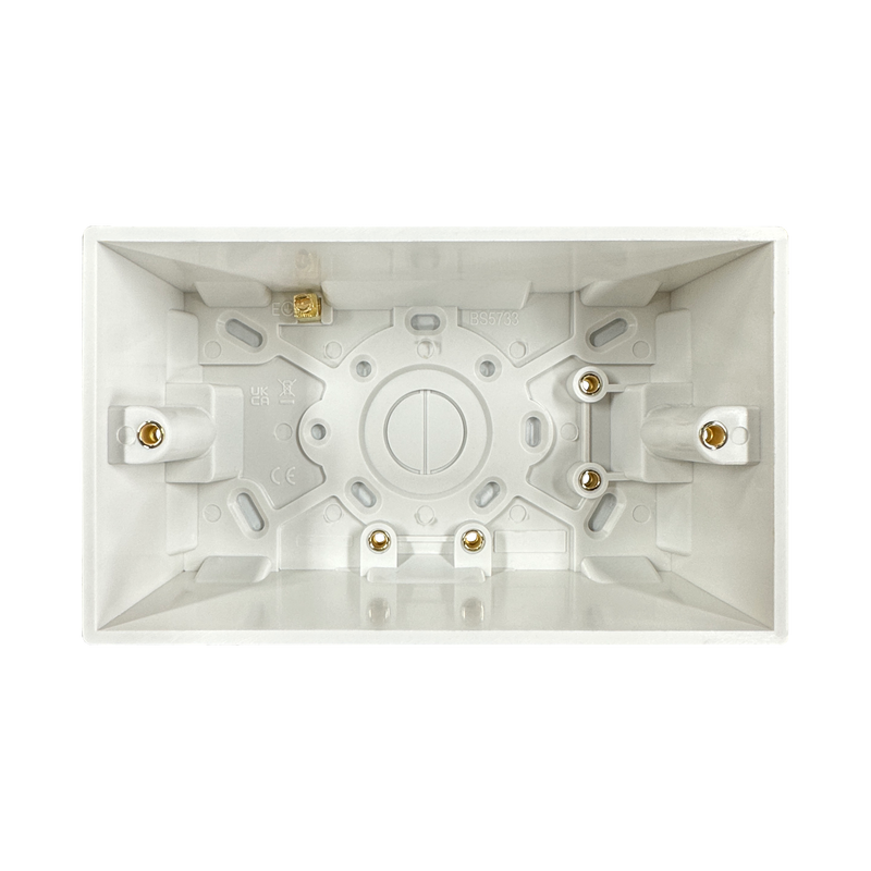 Caradok 2G 47mm White Pattress Squared Edge -