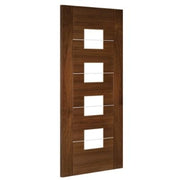 Valencia Walnut Prefinished Glazed Internal Door - All Sizes -