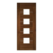 Valencia Walnut Prefinished Glazed Internal Door - All Sizes -