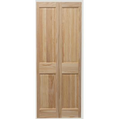 Victorian 4 Panel Clear Pine Bi-Fold Unfinished Internal Door - All Sizes - Doors