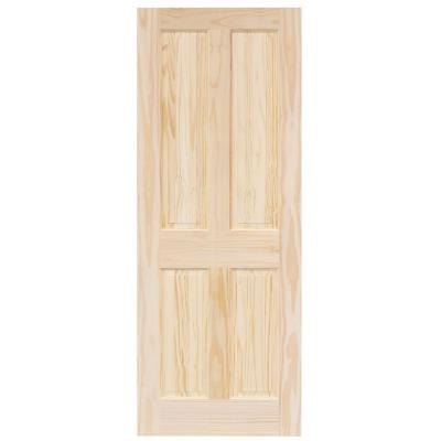 Victorian 4 Panel Clear Pine Panel Unfinished Internal Door - All Sizes - Doors