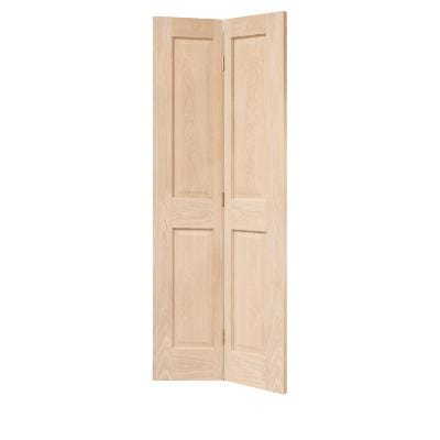 Victorian 4 Panel Oak Bi-Fold Unfinished Internal Door 1981 x 762mm - Doors
