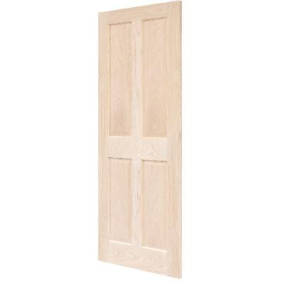 Victorian 4 Panel Unfinished Internal Oak Fire Door FD30 - All Sizes - Internal doors