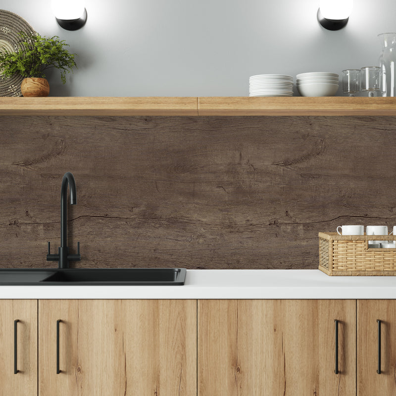 Bushboard Alloy Viking Oak Aluminium Feature Kitchen Splashback