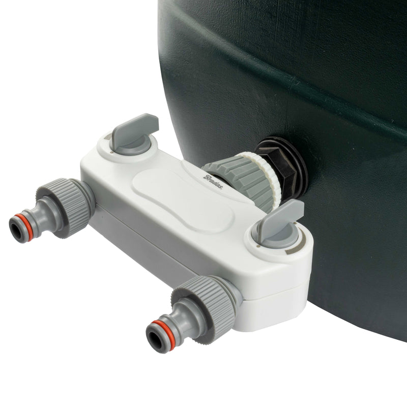 Water Butt Kit 3/4” BSP with WL 2-Way Valved Manifold - Garden watering