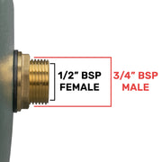 Water Butt Brass 3/4" BSP Male - 1/2" BSP Female - Home & Garden > Lawn & Garden Tech Hose & Fittings