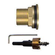Water Butt Brass 3/4" BSP Male - 1/2" BSP Female and Drill Bit - Home & Garden > Lawn & Garden Tech Hose & Fittings
