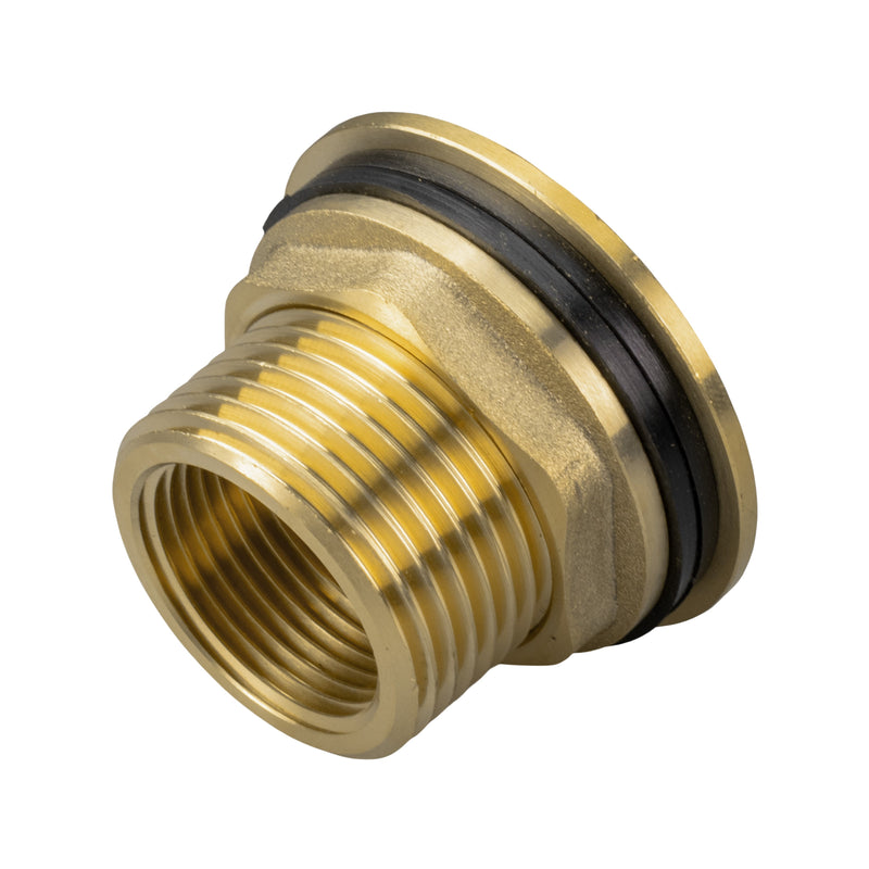 Water Butt Brass 1" BSP Male - 3/4" BSP Female - Home & Garden > Lawn & Garden Tech Hose & Fittings