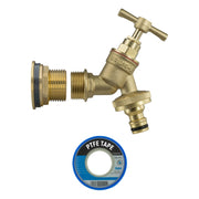 Water Butt Brass Kit 3/4" with Brass Quick Connect Tap - Hardware > Plumbing > Plumbing Fittings & Supports > Plumbing Valves Tech Hose & Fittings