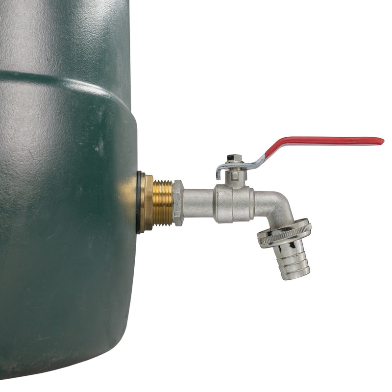 Water Butt Brass Kit 3/4" with Barbed Lever Tap - Hardware > Plumbing > Plumbing Fittings & Supports > Plumbing Valves Tech Hose & Fittings