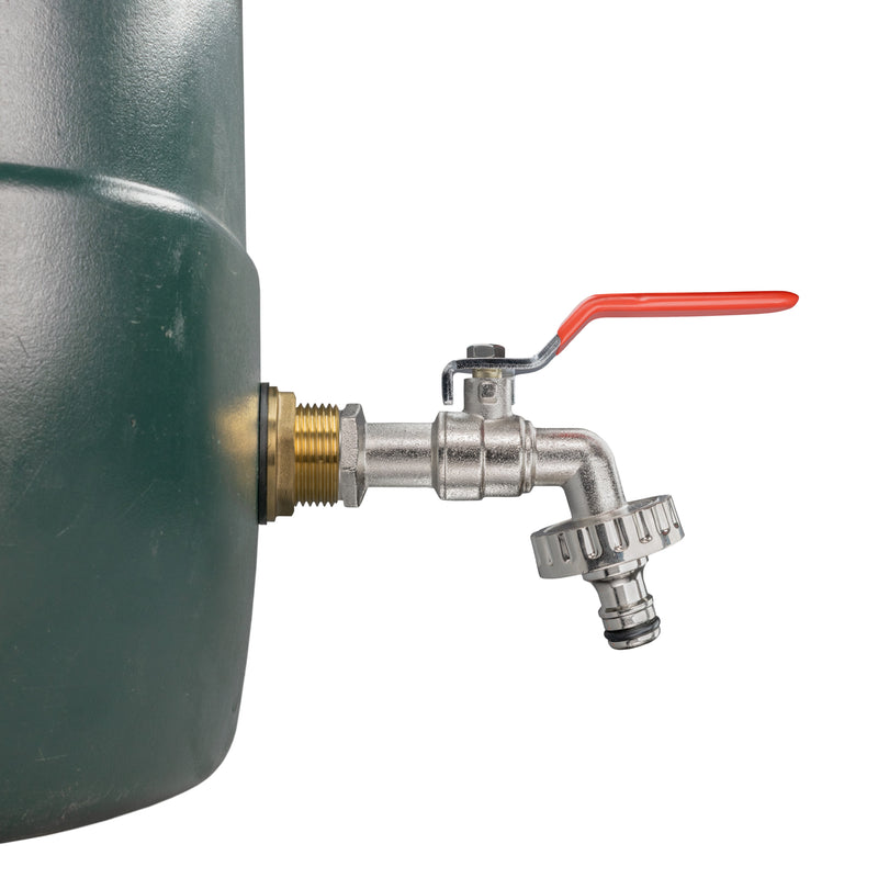 Water Butt Brass Kit 3/4" with Quick Connect Lever Tap - Hardware > Plumbing > Plumbing Fittings & Supports > Plumbing Valves Tech Hose & Fittings
