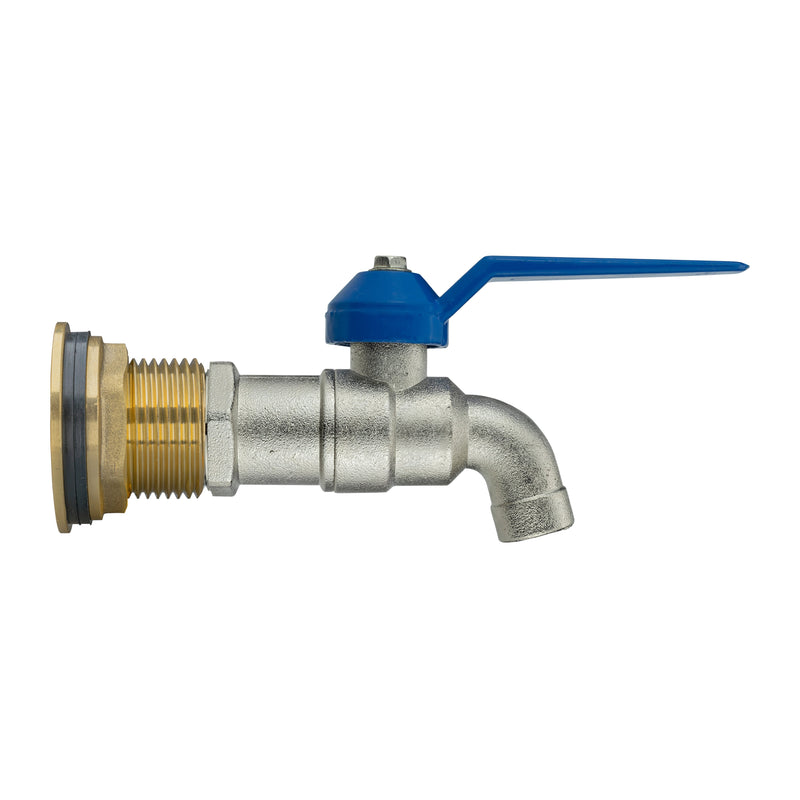 Water Butt Brass Kit 3/4" with Simple Lever Tap and Drill Bit - Home & Garden > Lawn & Garden Tech Hose & Fittings