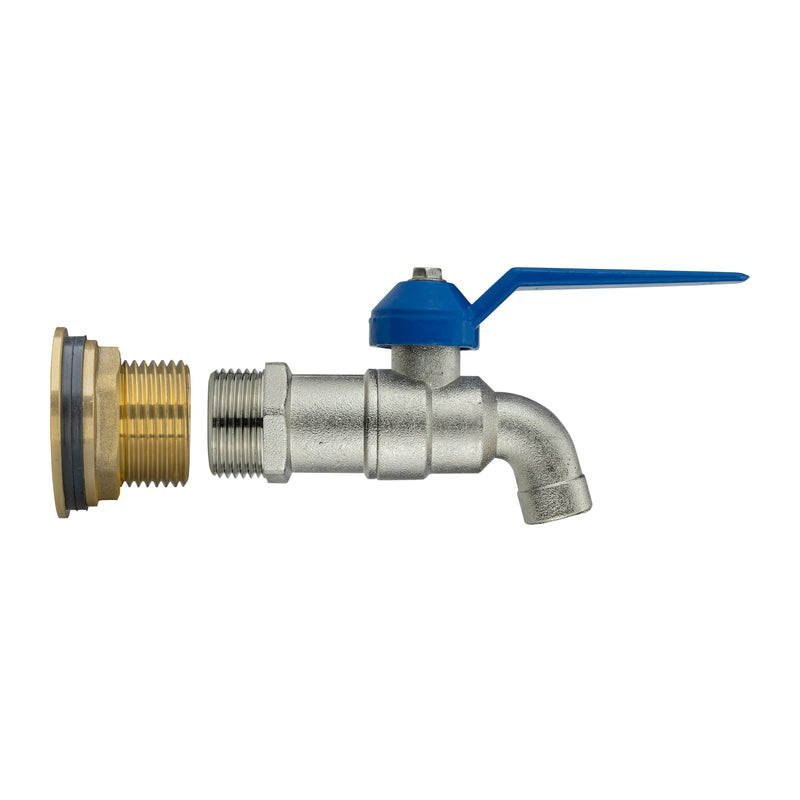Water Butt Brass Kit 3/4" with Simple Lever Tap and Drill Bit - Home & Garden > Lawn & Garden Tech Hose & Fittings