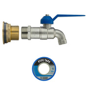 Water Butt Brass Kit 3/4" with Simple Lever Tap - Hardware > Plumbing > Plumbing Fittings & Supports > Plumbing Valves Tech Hose & Fittings