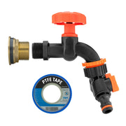 Water Butt Brass Kit 3/4" with Black Dial Tap + Two-Way Splitter - Hardware > Plumbing > Plumbing Fittings & Supports > Plumbing Valves Tech Hose & Fittings