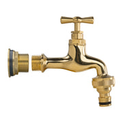 Water Butt Brass Kit 3/4" with Quick Connect Polished Brass Tap and Drill Bit - Home & Garden > Lawn & Garden Tech Hose & Fittings