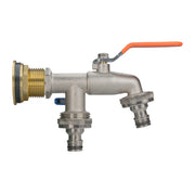 Water Butt Brass Kit 3/4" with Double Quick Connect Tap and Drill Bit - Home & Garden > Lawn & Garden Tech Hose & Fittings