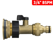 Water Butt Brass Kit 3/4" with Brass Valve + Quick Connect - Hardware > Plumbing > Plumbing Fittings & Supports > Plumbing Valves Tech Hose & Fittings