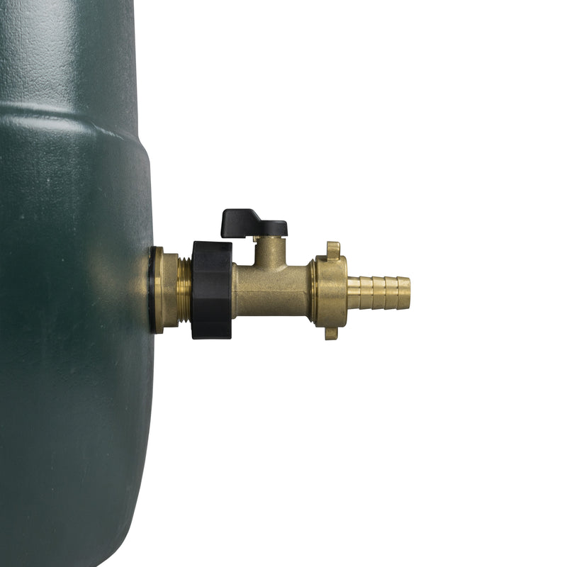Water Butt Brass Kit 3/4" with Brass Valve + 13mm Barb - Hardware > Plumbing > Plumbing Fittings & Supports > Plumbing Valves Tech Hose & Fittings