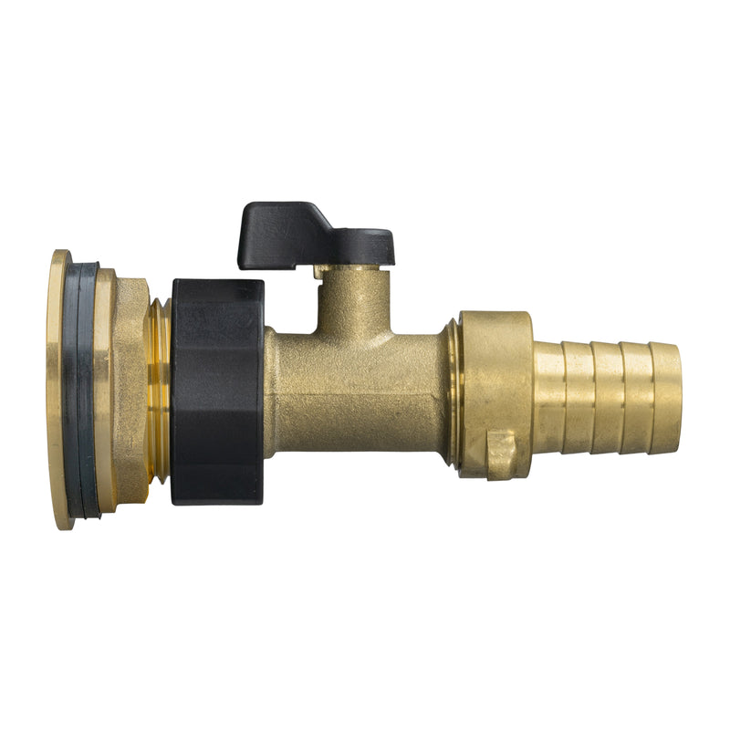 Water Butt Brass Kit 3/4" with Brass Valve + 19mm Barb and Drill Bit - Home & Garden > Lawn & Garden Tech Hose & Fittings