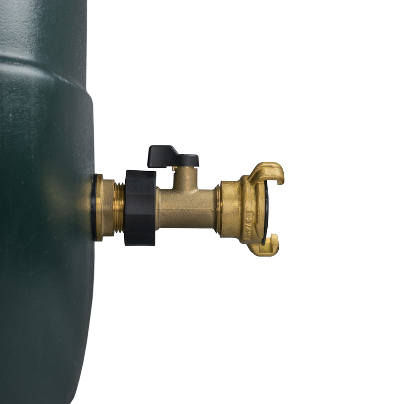 Water Butt Brass Kit 3/4" with Brass Valve + Geka and Drill Bit - Home & Garden > Lawn & Garden Tech Hose & Fittings