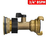Water Butt Brass Kit 3/4" with Brass Valve + Geka - Hardware > Plumbing > Plumbing Fittings & Supports > Plumbing Valves Tech Hose & Fittings
