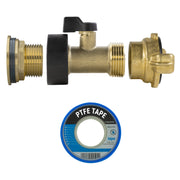 Water Butt Brass Kit 3/4" with Brass Valve + Geka - Hardware > Plumbing > Plumbing Fittings & Supports > Plumbing Valves Tech Hose & Fittings
