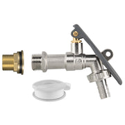 Water Butt Brass Kit 3/4" with Lever Tap Hose Barb and Lever Lock - Garden watering