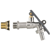 Water Butt Brass Kit 3/4" with Lever Tap Hose Barb and Lever Lock - Garden watering
