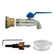 Water Butt Brass Kit 3/4" with Simple Lever Tap and Drill Bit - Home & Garden > Lawn & Garden Tech Hose & Fittings