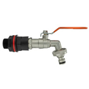 Water Butt Kit 1/2" with Quick Connect Lever Tap and Drill Bit - Home & Garden > Lawn & Garden Tech Hose & Fittings