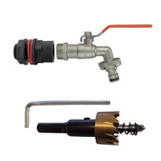 Water Butt Kit 1/2" with Quick Connect Lever Tap and Drill Bit - Home & Garden > Lawn & Garden Tech Hose & Fittings