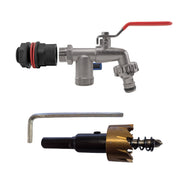 Water Butts Kit 1/2" With Double Tap and Drill Bit - Home & Garden > Lawn & Garden Tech Hose & Fittings