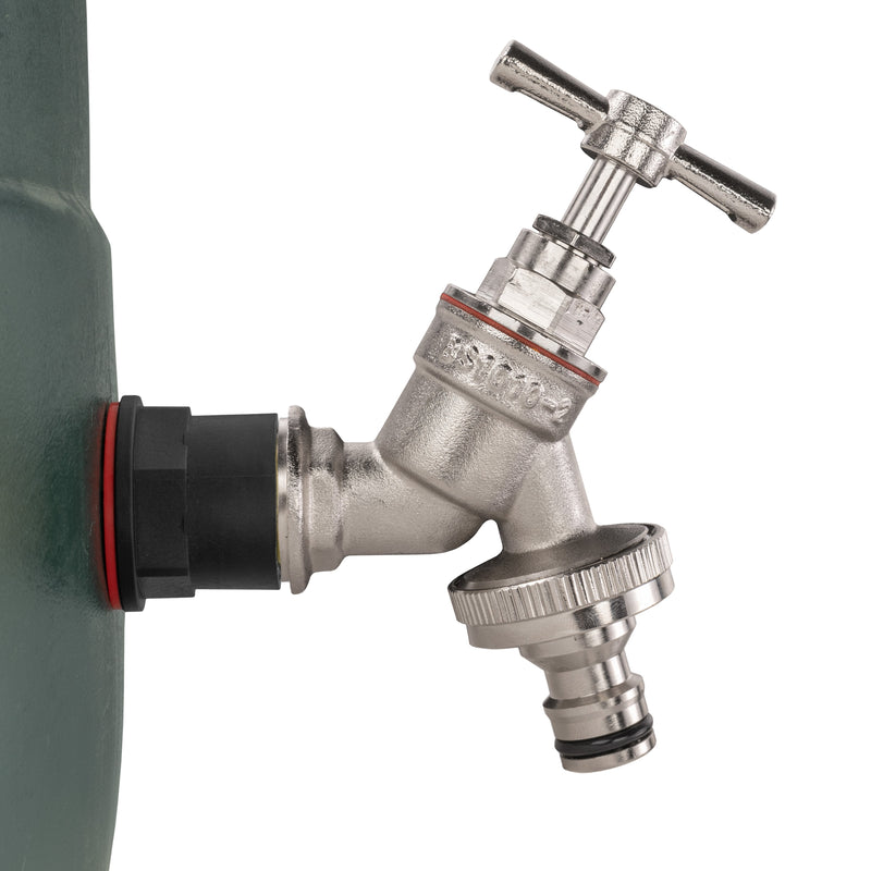 Water Butt Kit 1/2" with Nickel Plated Quick Connect Tap - Home & Garden > Lawn & Garden > Watering & Irrigation Tech Hose & Fittings