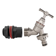 Water Butt Kit 1/2" with Nickel Plated Quick Connect Tap and Drill Bit - Home & Garden > Lawn & Garden Tech Hose & Fittings