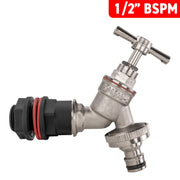 Water Butt Kit 1/2" with Nickel Plated Quick Connect Tap - Home & Garden > Lawn & Garden > Watering & Irrigation Tech Hose & Fittings