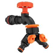 Water Butt Kit 1/2" with Black Dial Tap + Two-Way Splitter and Drill Bit - Home & Garden > Lawn & Garden Tech Hose & Fittings