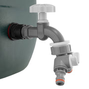 Water Butt Kit 1/2" with Grey Dial Tap + Two-Way Splitter - Home & Garden > Lawn & Garden > Watering & Irrigation Tech Hose & Fittings