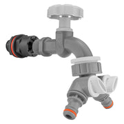 Water Butt Kit 1/2" with Grey Dial Tap + Two-Way Splitter - Home & Garden > Lawn & Garden > Watering & Irrigation Tech Hose & Fittings