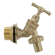 Water Butt Brass Kit 1" with Brass Barbed Tap and Drill Bit - Home & Garden > Lawn & Garden Tech Hose & Fittings