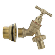 Water Butt Brass Kit 1" with Brass Barbed Tap and Drill Bit - Home & Garden > Lawn & Garden Tech Hose & Fittings