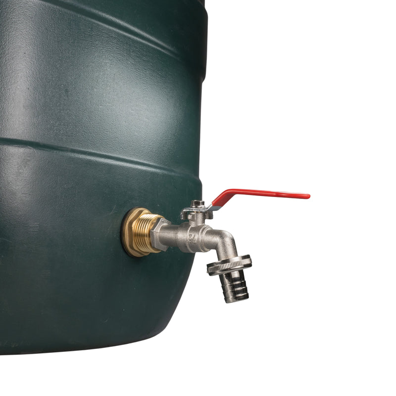 Water Butt Brass Kit 1" with Barbed Lever Tap and Drill Bit - Home & Garden > Lawn & Garden Tech Hose & Fittings
