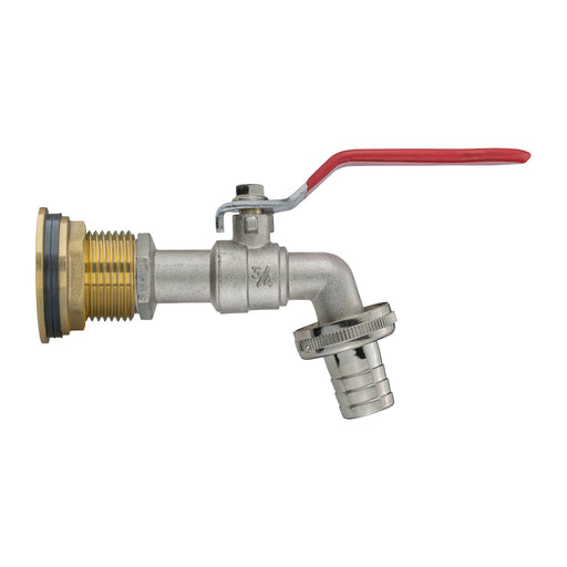 Water Butt Brass Kit 1" with Barbed Lever Tap - Hardware > Plumbing > Plumbing Fittings & Supports > Plumbing Valves Tech Hose & Fittings