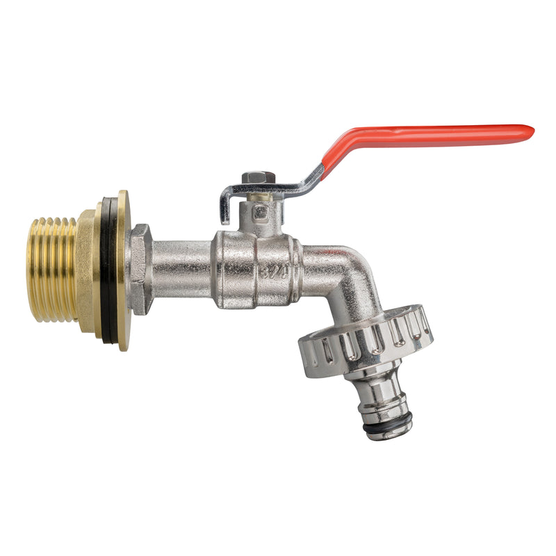Water Butt Brass Kit 1" with Quick Connect Lever Tap - Hardware > Plumbing > Plumbing Fittings & Supports > Plumbing Valves Tech Hose & Fittings
