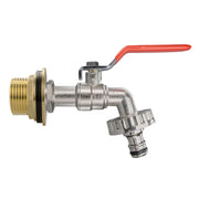 Water Butt Brass Kit 1" with Quick Connect Lever Tap and Drill Bit - Home & Garden > Lawn & Garden Tech Hose & Fittings