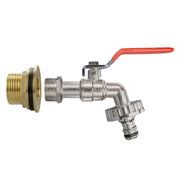 Water Butt Brass Kit 1" with Quick Connect Lever Tap and Drill Bit - Home & Garden > Lawn & Garden Tech Hose & Fittings